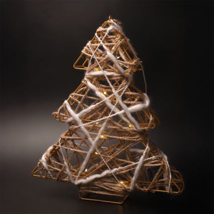 Brilagi - Decoración navideña LED/2xAA 34x31 cm, árbol de Navidad