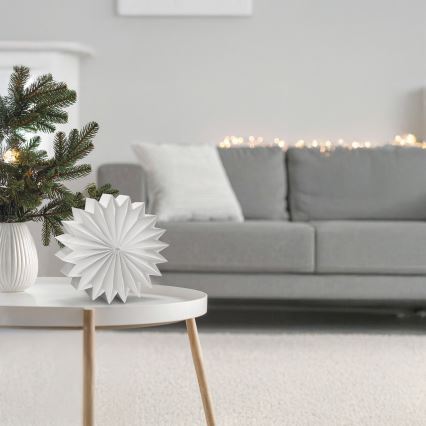 Brilagi - Decoración navideña LED/2xAA copo de nieve de 30 cm