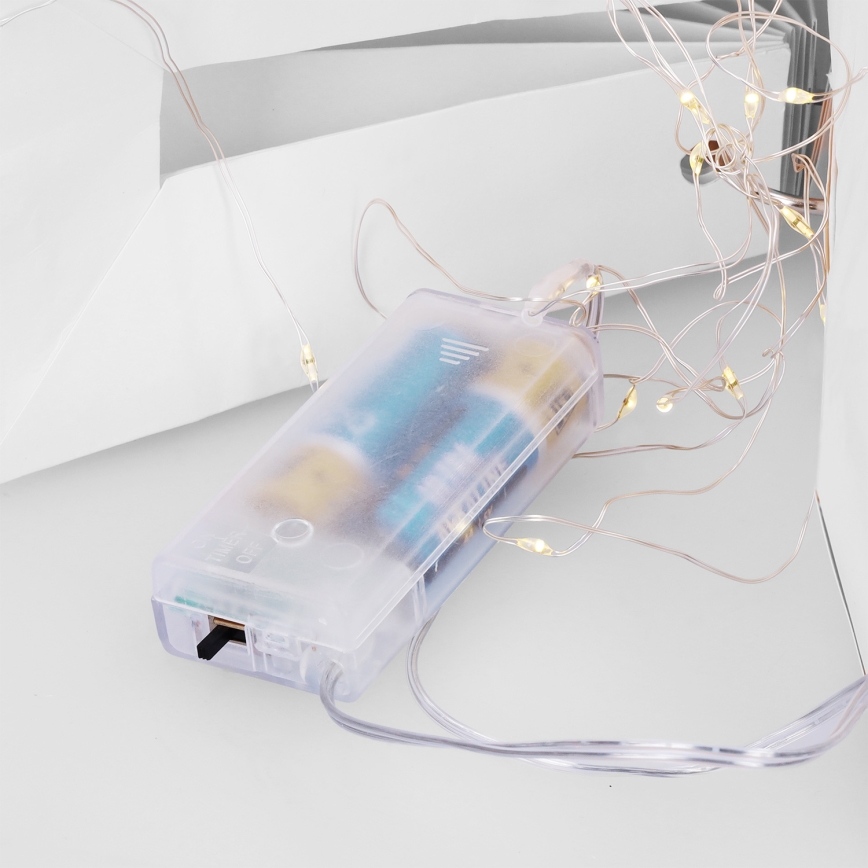 Brilagi - Decoración navideña LED/2xAA copo de nieve de 30 cm