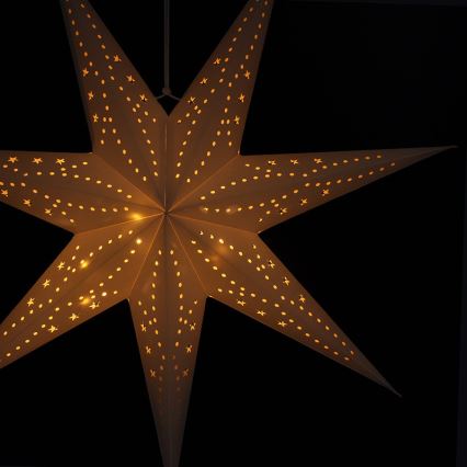Brilagi - Decoración navideña LED/2xAA estrella de 60 cm, blanco cálido