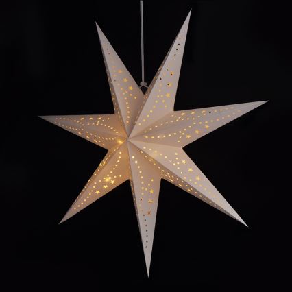 Brilagi - Decoración navideña LED/2xAA estrella de 60 cm, blanco cálido