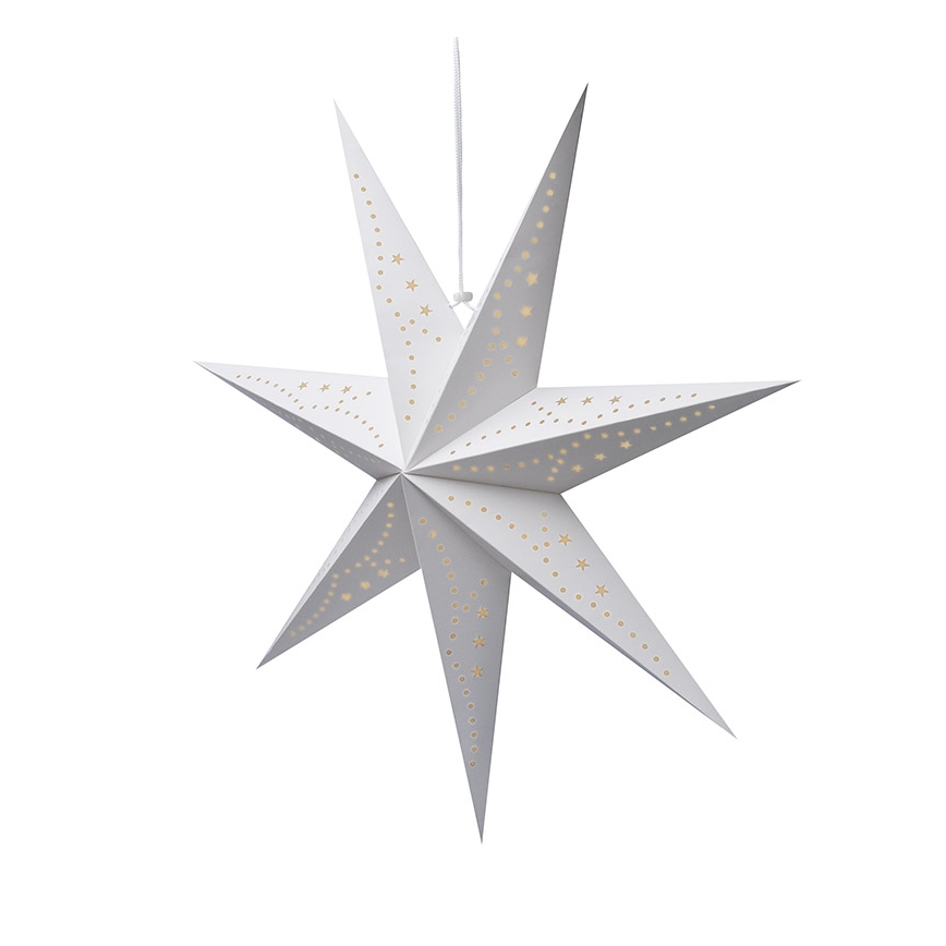 Brilagi - Decoración navideña LED/2xAA estrella de 60 cm, blanco cálido