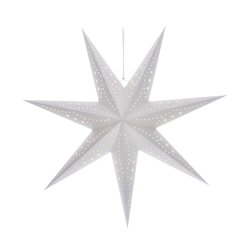 Brilagi - Decoración navideña LED/2xAA estrella de 60 cm, blanco cálido