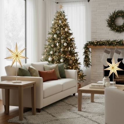 Brilagi - Decoración navideña LED/3xAA 66x40 cm, estrella