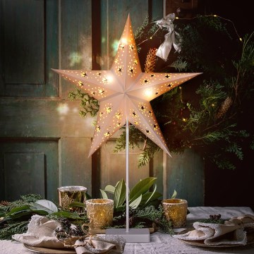 Brilagi - Decoración navideña LED/3xAA 66x45 cm estrella