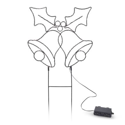 Brilagi - Decoración navideña LED/3xAA IP44 campanillas
