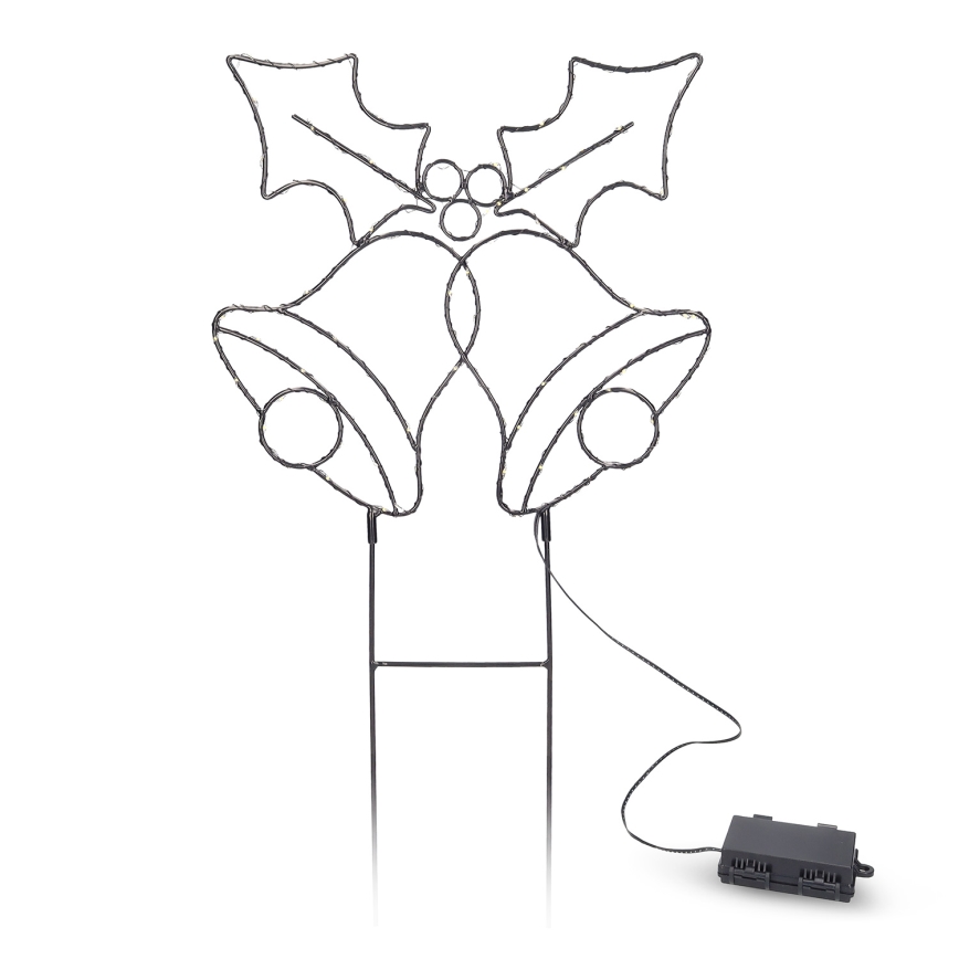 Brilagi - Decoración navideña LED/3xAA IP44 campanillas