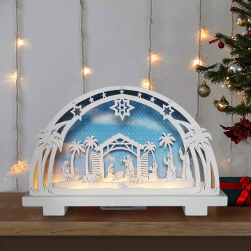 Brilagi - Decoración navideña LED Belén LED/2xAA