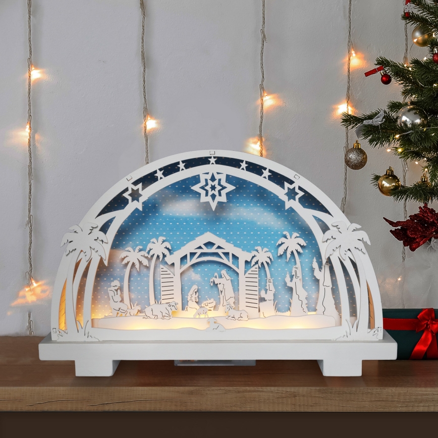 Brilagi - Decoración navideña LED Belén LED/2xAA