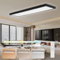 Brilagi - Dimmable Luz de Techo de Baño FRAME SMART LED/50W/230V 30x120 cm 3000-6000K IP44 Negro + Control Remoto