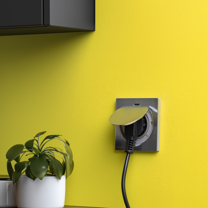Brilagi - Enchufe de suelo empotrable de exterior IP55 cromo mate cuadrado