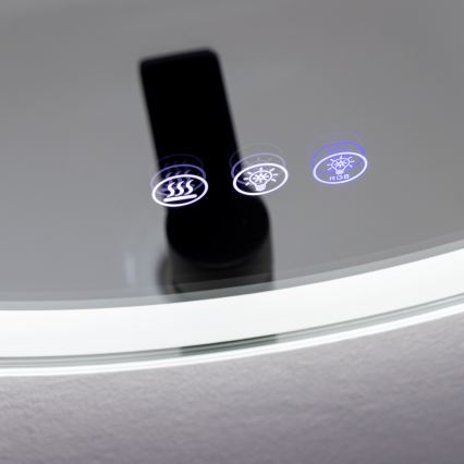 Brilagi - Espejo de baño con calefacción LED RGBW AVA PRO LED/18W/230V diámetro 60 cm IP44 IRC 90 regulable + CCT