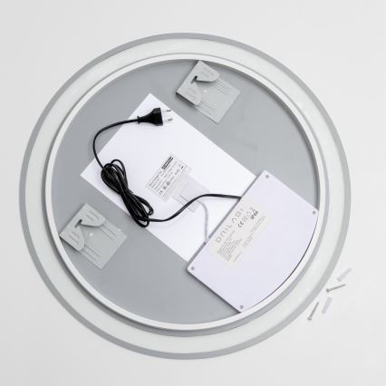 Brilagi - Espejo de baño con calefacción LED RGBW AVA PRO LED/18W/230V diámetro 60 cm IP44 IRC 90 regulable + CCT