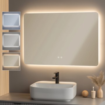 Brilagi - Espejo de baño calefactado con retroiluminación LED regulable DIANA LED/20W/230V 60x90 cm 3000/4000/6500K IP44