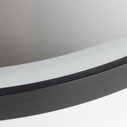 Brilagi - Espejo de baño LED ASTI LED/19W/230V diámetro 60 cm negro IP44 CRI 90 regulable + CCT