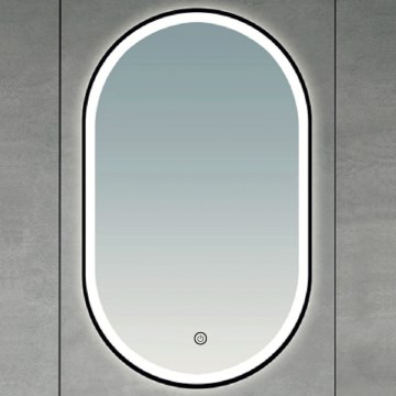 Brilagi - Espejo de baño LED CANZO LED/25W/230V 50x80 cm negro IP44 CRI 90 regulable + CCT