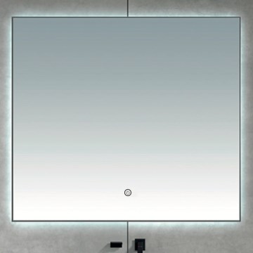 Brilagi - Espejo de baño LED DESIO LED/24W/230V 60x60 cm plateado IP44 CRI 90 regulable + CCT