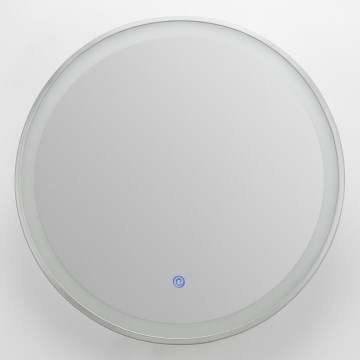 Brilagi - Espejo de baño LED regulable con calefacción y retroiluminación ALU PRO LED/18W/230V Ø 60 cm 3000/4000/6500K IP44 cromo mate