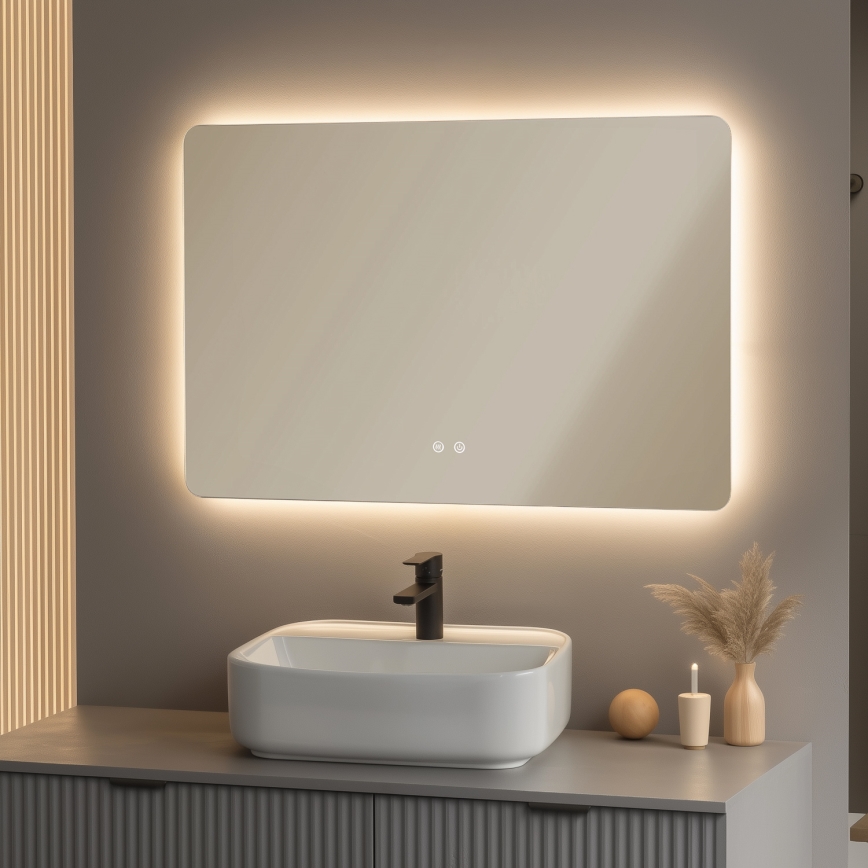 Brilagi - Espejo de baño LED con calefacción DIANA LED/20W/230V 60x90 cm IP44 CRI 90 regulable + CCT