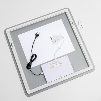 Brilagi - Espejo de baño con calefacción LED DIANA LED/17W/230V 60x60 cm IP44 CRI 90 regulable + CCT