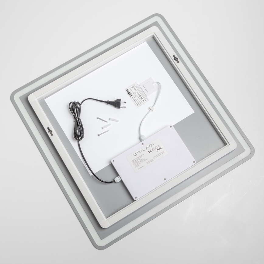 Brilagi - Espejo de baño LED con calefacción BELLA LED/16W/230V 60x60 cm IP44 CRI 90 regulable + CCT