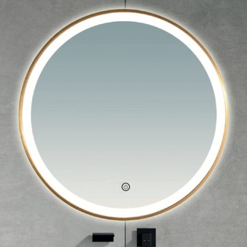 Brilagi - Espejo de baño LED TORINO LED/19W/230V Ø 60 cm, plateado, IP44, CRI 90, regulable + CCT