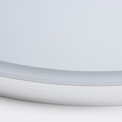 Brilagi - Espejo de baño LED TORINO LED/19W/230V Ø 60 cm, plateado, IP44, CRI 90, regulable + CCT
