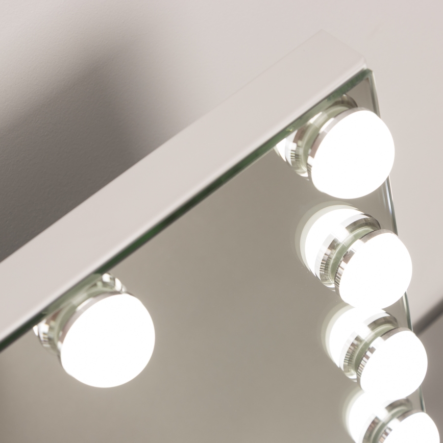 Brilagi - Espejo de maquillaje LED regulable HOLLYWOOD LED/15W/230V 3000/4000/6500K