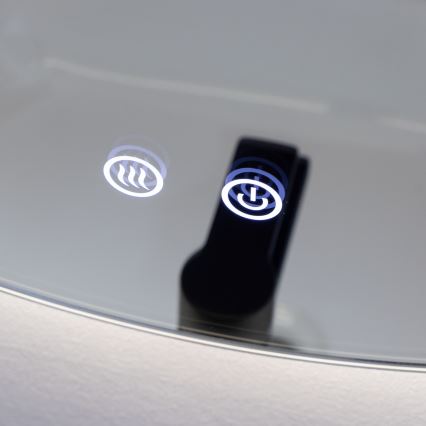 Brilagi - Espejo de baño calefactado DEMI ECO LED/12W/230V, diámetro 60 cm, IP44, CRI 90, regulable + CCT