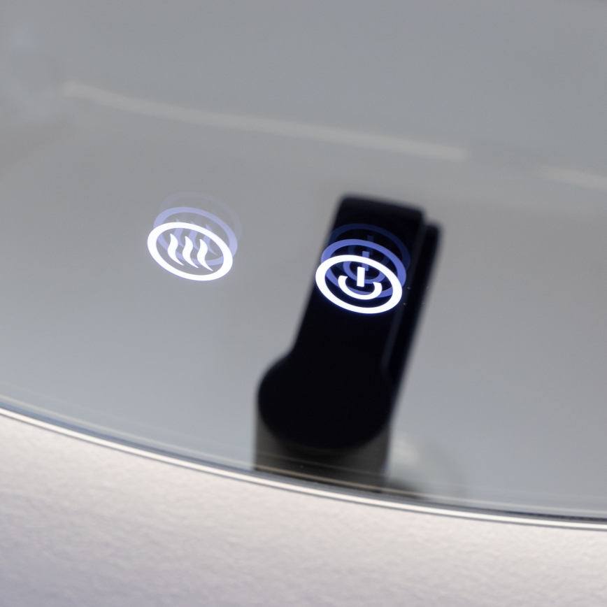 Brilagi - Espejo de baño calefactado DEMI ECO LED/12W/230V, diámetro 60 cm, IP44, CRI 90, regulable + CCT