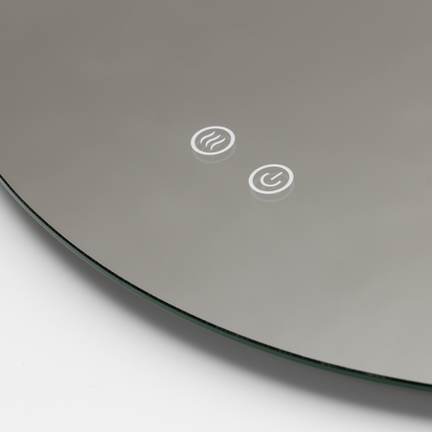 Brilagi - Espejo de baño calefactado DEMI ECO LED/12W/230V, diámetro 60 cm, IP44, CRI 90, regulable + CCT