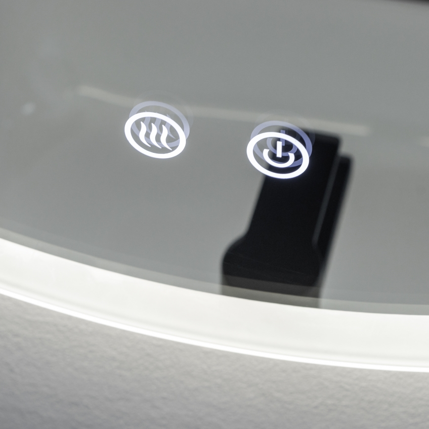 Brilagi - Espejo de baño calefactado LED CLARA ECO LED/12W/230V Ø 60 cm IP44 CRI 90 regulable + CCT