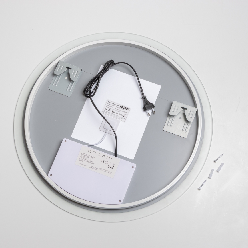 Brilagi - Espejo de baño calefactado LED CLARA ECO LED/12W/230V Ø 60 cm IP44 CRI 90 regulable + CCT