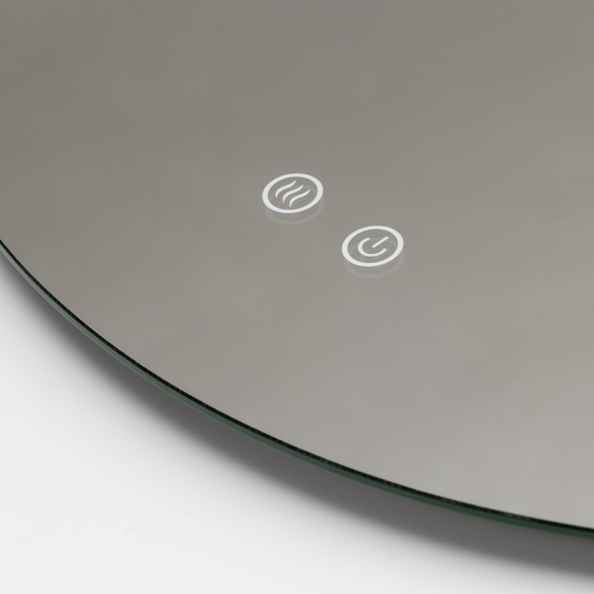 Brilagi - Espejo calefactado para baño DEMI PRO LED/20W/230V Ø 60 cm IP44 IRC 90 regulable + CCT ajustable