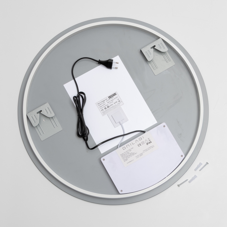 Brilagi - Espejo calefactado para baño DEMI PRO LED/20W/230V Ø 60 cm IP44 IRC 90 regulable + CCT ajustable