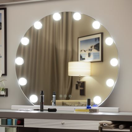 Brilagi - Espejo de maquillaje LED regulable HOLLYWOOD LED/12W/230V 3000/4000/6500K