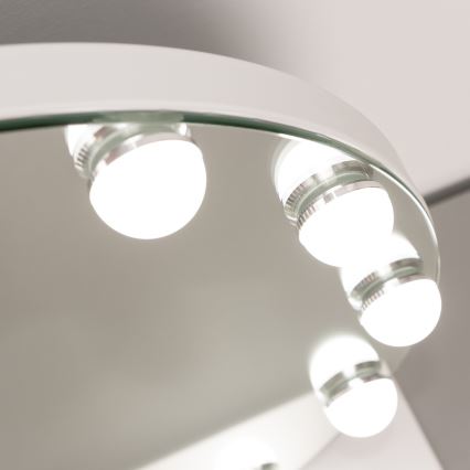 Brilagi - Espejo de maquillaje LED regulable HOLLYWOOD LED/12W/230V 3000/4000/6500K