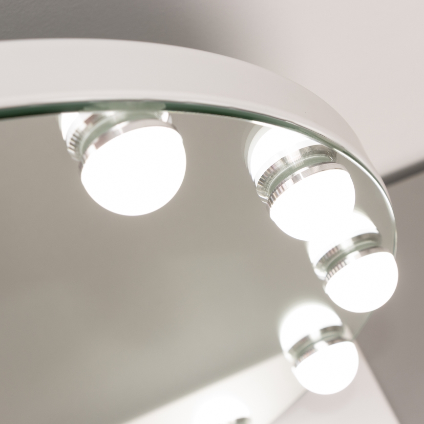 Brilagi - Espejo de maquillaje LED regulable HOLLYWOOD LED/12W/230V 3000/4000/6500K