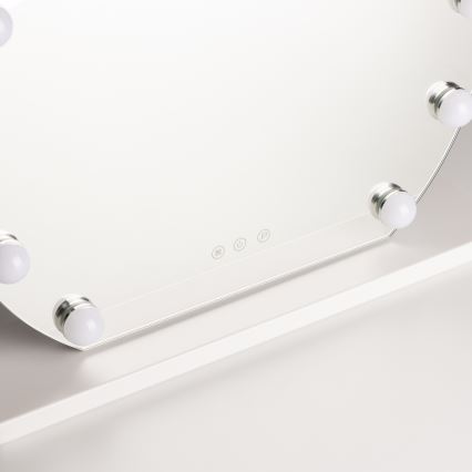 Brilagi - Espejo de maquillaje LED regulable HOLLYWOOD LED/12W/230V 3000/4000/6500K