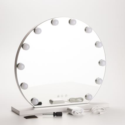 Brilagi - Espejo de maquillaje LED regulable HOLLYWOOD LED/12W/230V 3000/4000/6500K