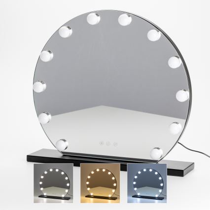 Brilagi - Espejo de maquillaje LED regulable HOLLYWOOD LED/12W/230V 3000/4000/6500K