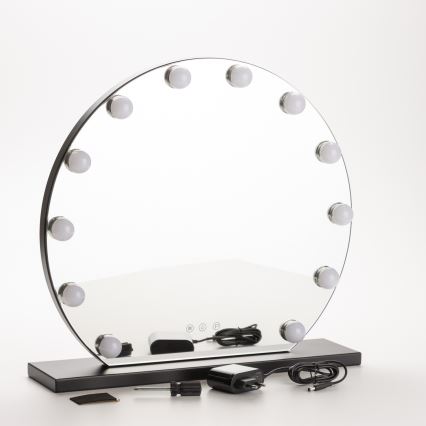 Brilagi - Espejo de maquillaje LED regulable HOLLYWOOD LED/12W/230V 3000/4000/6500K