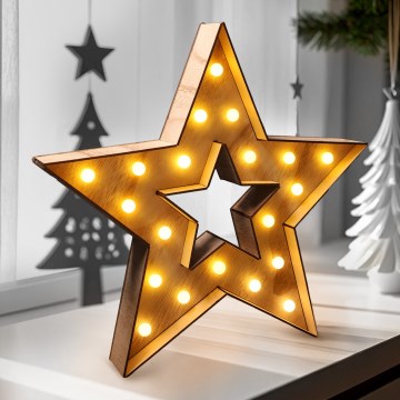 Brilagi - Estrella LED para decoración navideña LED/2xAA