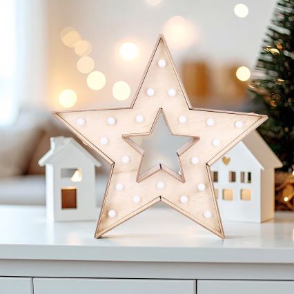Brilagi - Estrella LED para decoración navideña LED/2xAA