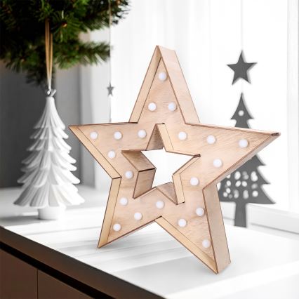 Brilagi - Estrella LED para decoración navideña LED/2xAA