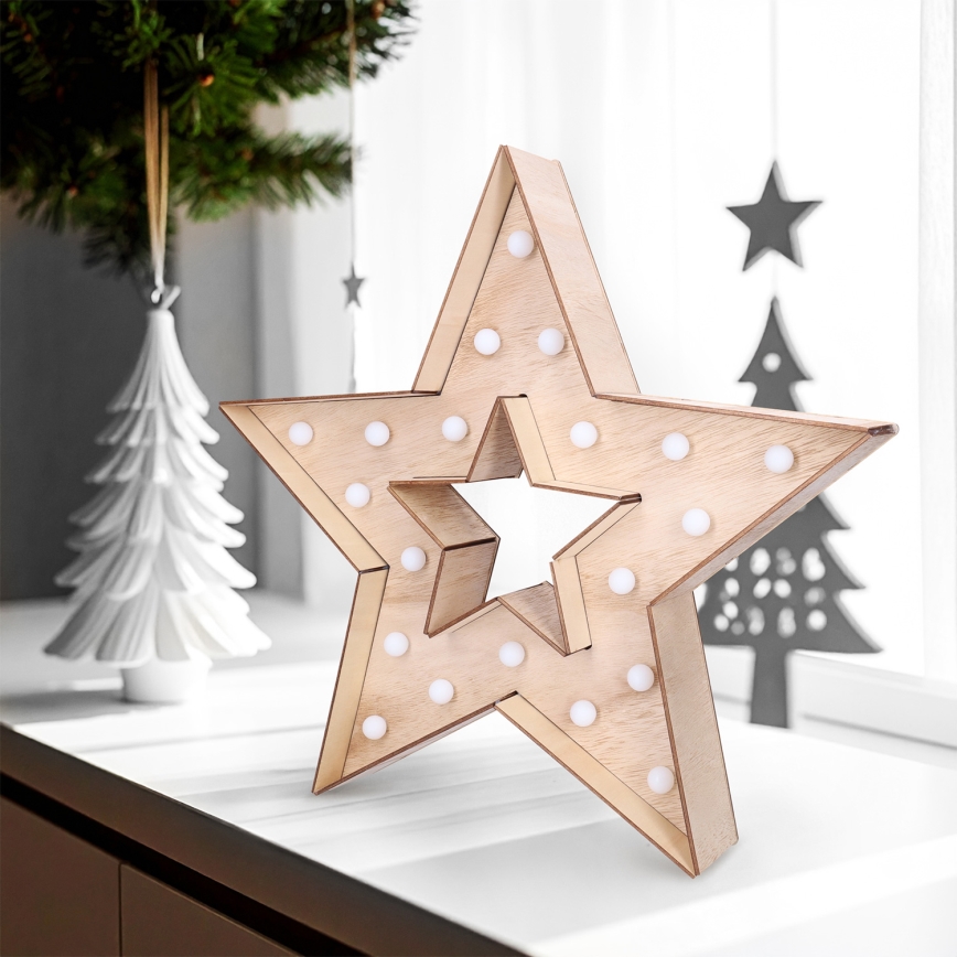 Brilagi - Estrella LED para decoración navideña LED/2xAA