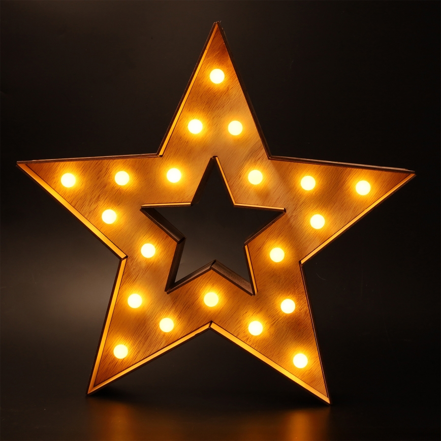 Brilagi - Estrella LED para decoración navideña LED/2xAA