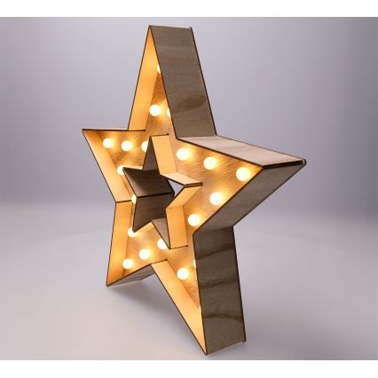 Brilagi - Estrella LED para decoración navideña LED/2xAA