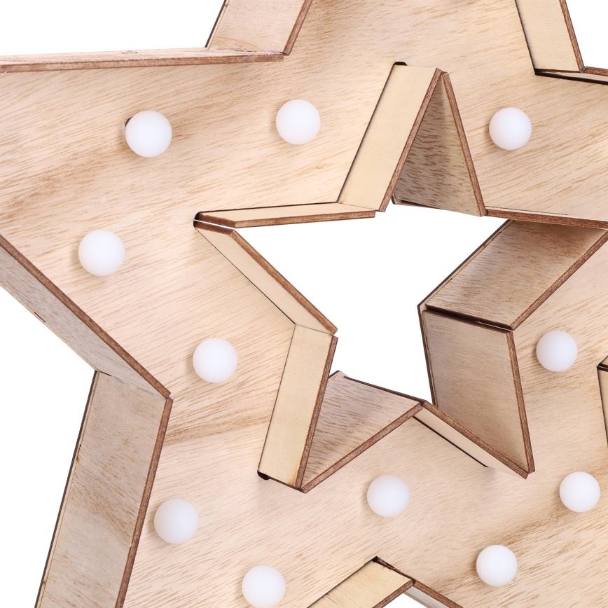 Brilagi - Estrella navideña LED, 38 x 40 cm, alimentada por 2 pilas AA