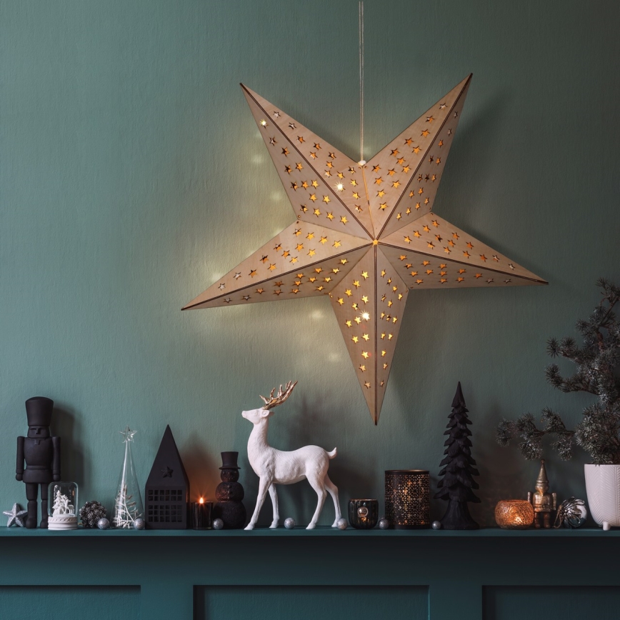 Brilagi - Estrella para decoración navideña LED/2xAA